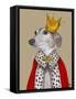 Greyhound Queen-Fab Funky-Framed Stretched Canvas