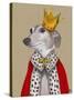 Greyhound Queen-Fab Funky-Stretched Canvas