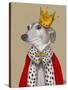 Greyhound Queen-Fab Funky-Stretched Canvas