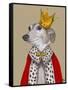 Greyhound Queen-Fab Funky-Framed Stretched Canvas