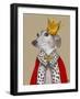 Greyhound Queen-Fab Funky-Framed Art Print