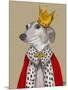 Greyhound Queen-Fab Funky-Mounted Art Print