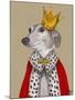 Greyhound Queen-Fab Funky-Mounted Art Print