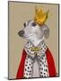 Greyhound Queen-Fab Funky-Mounted Art Print