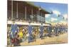 Greyhound Racing, Florida-null-Mounted Art Print