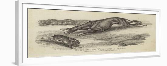 Greyhound Turning a Hare-null-Framed Giclee Print