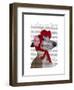 Greyhound with Red Woolly Hat-Fab Funky-Framed Art Print