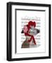 Greyhound with Red Woolly Hat-Fab Funky-Framed Art Print