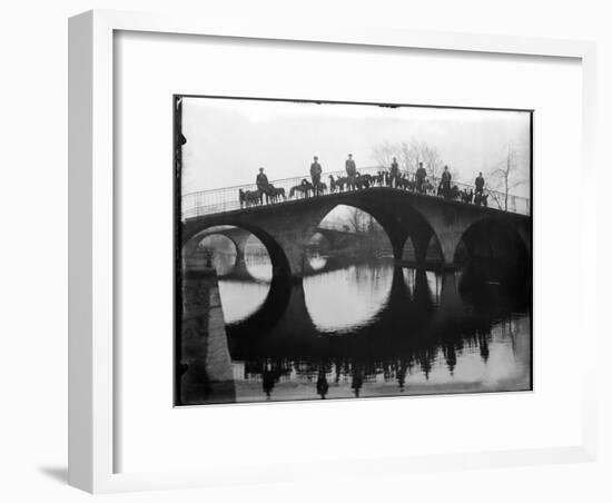 Greyhounds on a Bridge-null-Framed Photographic Print