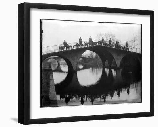 Greyhounds on a Bridge-null-Framed Photographic Print