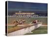 Greyhounds over Hurdles-null-Stretched Canvas