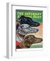 "Greyhounds," Saturday Evening Post Cover, March 29, 1941-Paul Bransom-Framed Giclee Print