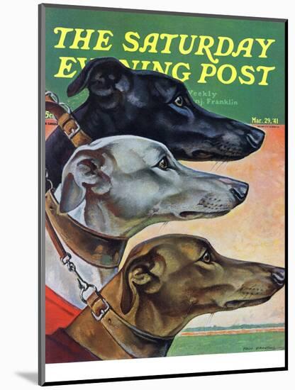 "Greyhounds," Saturday Evening Post Cover, March 29, 1941-Paul Bransom-Mounted Giclee Print