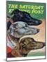 "Greyhounds," Saturday Evening Post Cover, March 29, 1941-Paul Bransom-Mounted Giclee Print