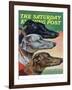 "Greyhounds," Saturday Evening Post Cover, March 29, 1941-Paul Bransom-Framed Giclee Print