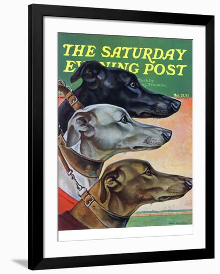 "Greyhounds," Saturday Evening Post Cover, March 29, 1941-Paul Bransom-Framed Premium Giclee Print