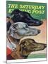 "Greyhounds," Saturday Evening Post Cover, March 29, 1941-Paul Bransom-Mounted Premium Giclee Print