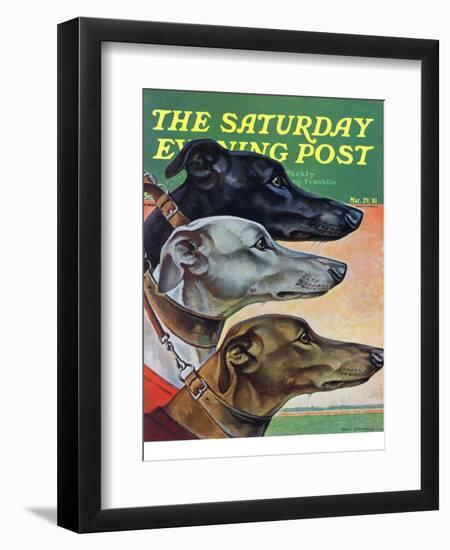 "Greyhounds," Saturday Evening Post Cover, March 29, 1941-Paul Bransom-Framed Premium Giclee Print