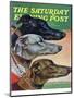 "Greyhounds," Saturday Evening Post Cover, March 29, 1941-Paul Bransom-Mounted Premium Giclee Print