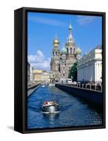 Griboedova Canal and Church of the Spilled Blood, St. Petersburg, Russia-Jonathan Smith-Framed Stretched Canvas