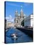 Griboedova Canal and Church of the Spilled Blood, St. Petersburg, Russia-Jonathan Smith-Stretched Canvas
