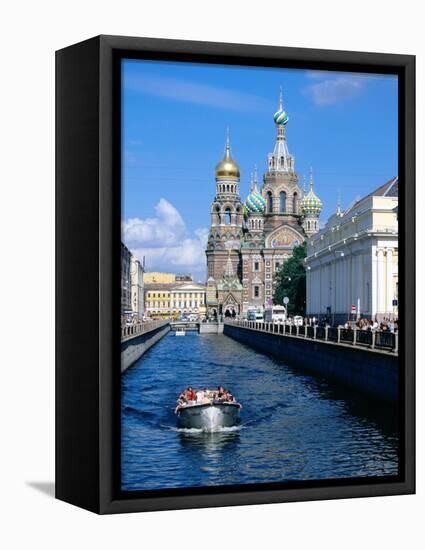 Griboedova Canal and Church of the Spilled Blood, St. Petersburg, Russia-Jonathan Smith-Framed Stretched Canvas