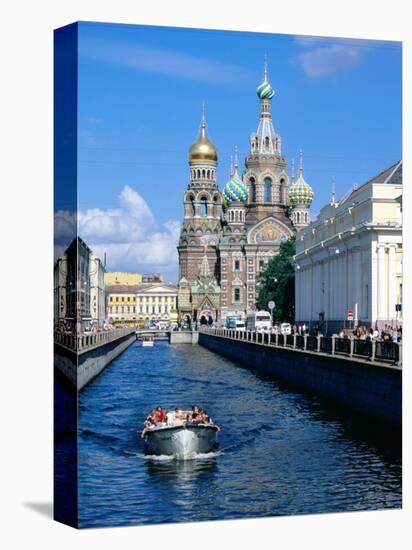 Griboedova Canal and Church of the Spilled Blood, St. Petersburg, Russia-Jonathan Smith-Stretched Canvas