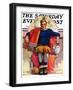 "Gridiron Great," Saturday Evening Post Cover, November 19, 1932-John E. Sheridan-Framed Giclee Print