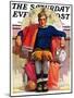 "Gridiron Great," Saturday Evening Post Cover, November 19, 1932-John E. Sheridan-Mounted Giclee Print