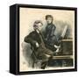 Grieg and His Wife-Erik Henningsen-Framed Stretched Canvas