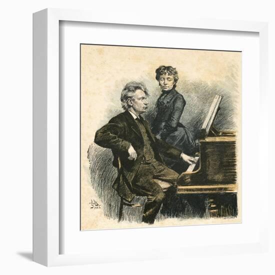 Grieg and His Wife-Erik Henningsen-Framed Art Print