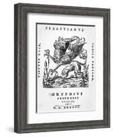 Griffin Printer's Emblem of Sebastianus Gryphius, Lyon, 1546 (Woodcut)-French-Framed Giclee Print