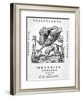 Griffin Printer's Emblem of Sebastianus Gryphius, Lyon, 1546 (Woodcut)-French-Framed Giclee Print