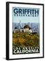 Griffith Observatory Day Scene - Los Angeles, California-Lantern Press-Framed Art Print