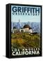 Griffith Observatory Day Scene - Los Angeles, California-Lantern Press-Framed Stretched Canvas