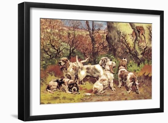 Griffon Vendeen Bassets-Baron Karl Reille-Framed Art Print