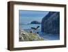 Griffon vulture landing on cliff, Cantabria, Spain-Juan Carlos Munoz-Framed Photographic Print