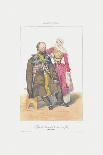 Terek Cossack with Daughter (From: Scenes, Paysages, Meurs Et Costumes Du Caucas), 1840-Grigori Grigorievich Gagarin-Framed Giclee Print