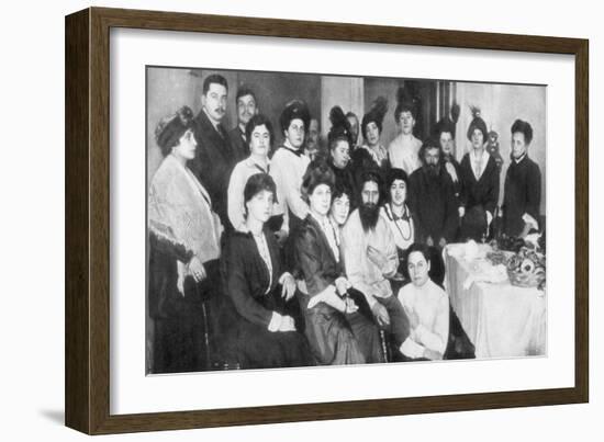 Grigori Rasputin and a Group of Women, 1917-null-Framed Giclee Print