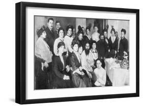 Grigori Rasputin and a Group of Women, 1917-null-Framed Giclee Print