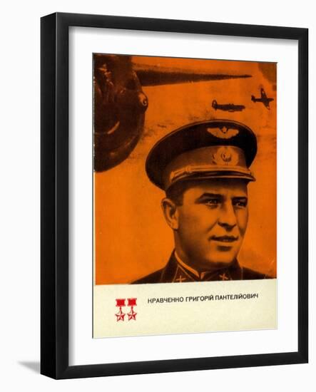 Grigory Kravchenko, Russian Fighter Pilot-null-Framed Giclee Print