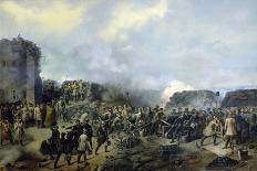 The French-Russian Battle at Malakhov Kurgan in 1855, 1856-Grigory Shukayev-Stretched Canvas