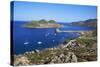 Grikos Bay, Patmos, Dodecanese, Greek Islands, Greece, Europe-null-Stretched Canvas