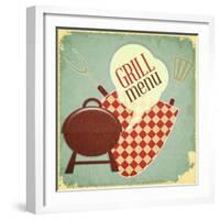 Grill Menu-elfivetrov-Framed Art Print