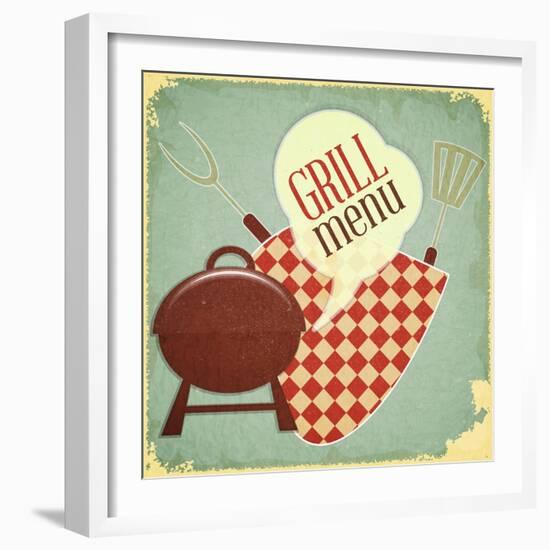 Grill Menu-elfivetrov-Framed Art Print