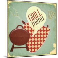 Grill Menu-elfivetrov-Mounted Art Print