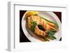 Grilled Salmon Steak and Vegetables-evgenyb-Framed Photographic Print