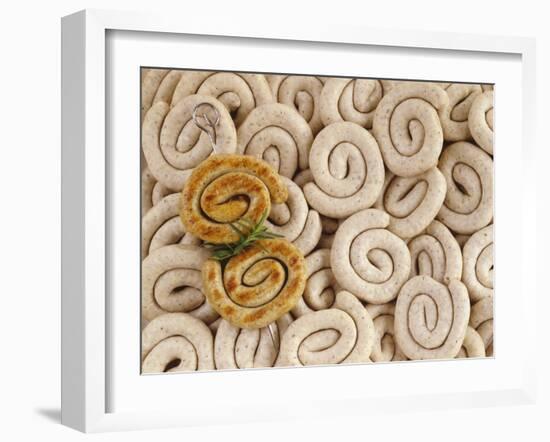 Grilled Sausage Coils on Many Fresh Sausages-Luzia Ellert-Framed Photographic Print