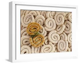 Grilled Sausage Coils on Many Fresh Sausages-Luzia Ellert-Framed Photographic Print