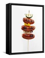 Grilled Sausage Kebab-Pepe Nilsson-Framed Stretched Canvas